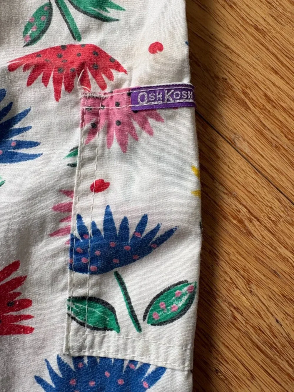 Vintage OshKosh B'Gosh VESTBAK Toddler Overalls - Flowers Size 4T - 90s